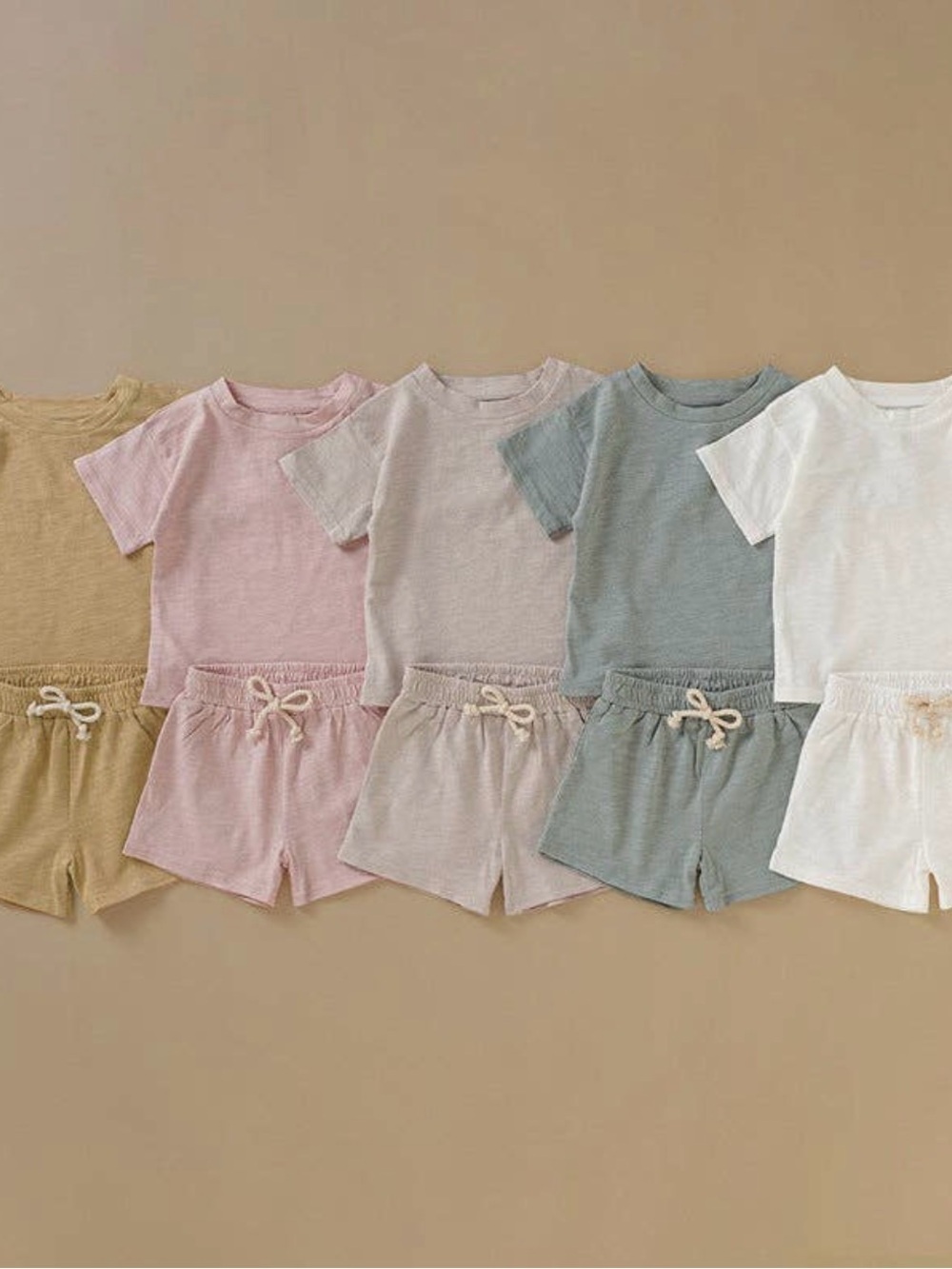Kids Short Sleeve Pajama Set - Pastel Multi-Color Pack